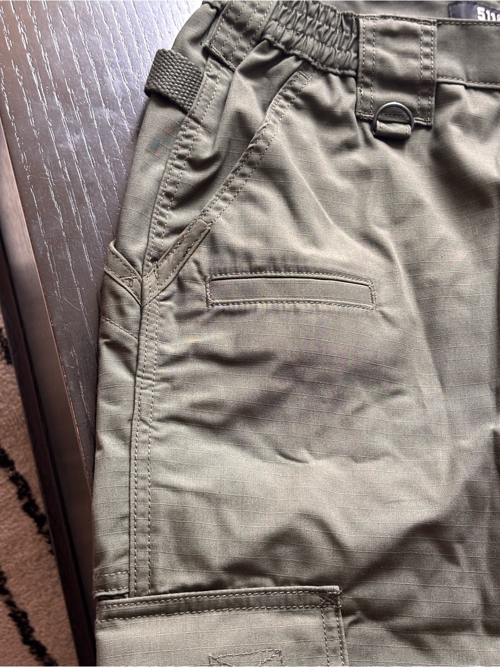 5.11 Tactical Olive Green Men's Cargo Shorts with D-Ring NWOT - Picture 3 of 8